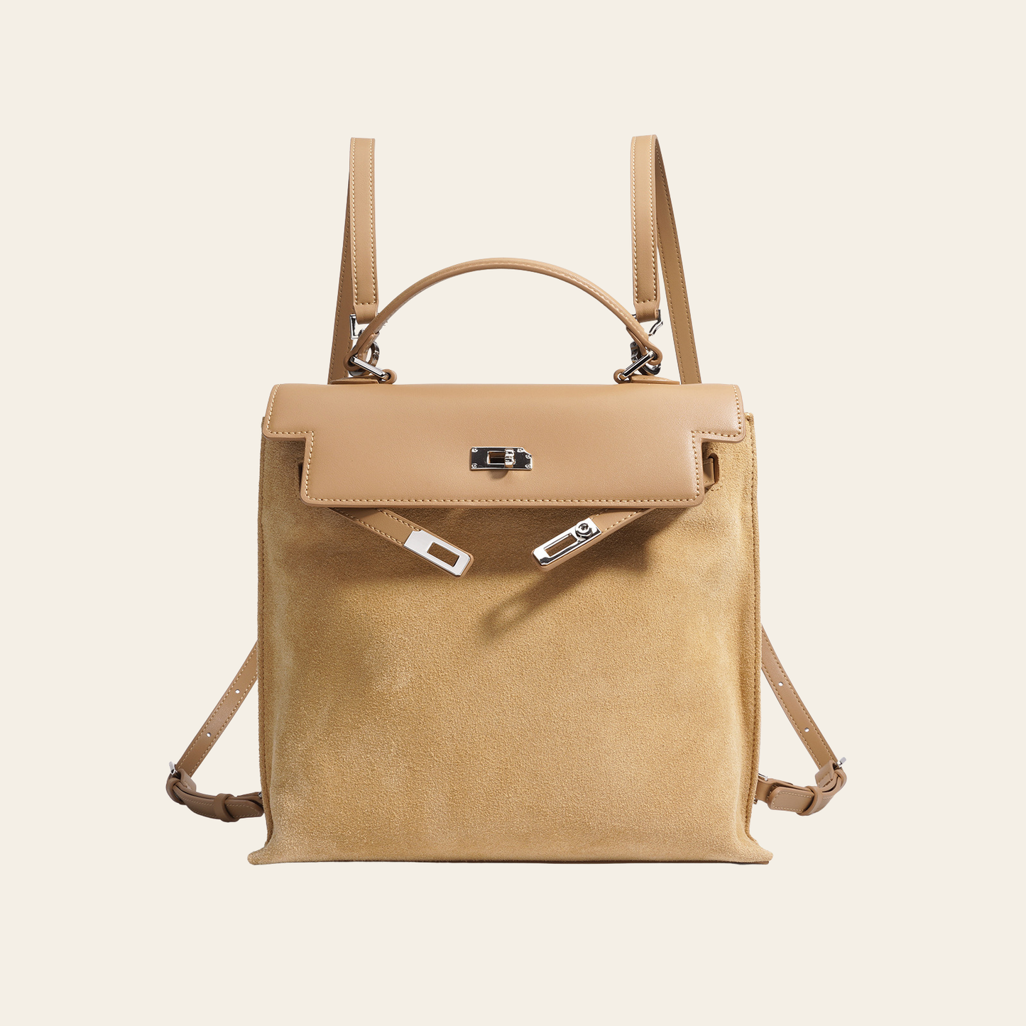 MAREBELLA mocka ryggsäck 20-35L - multifunktionell axel- och handväska, retro och trendig ryggsäck | Bagmonde
