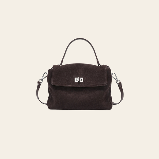 AVELINE Axelväska & handväska dam – Elegant mocka och läder, rymlig väska | Bagmonde